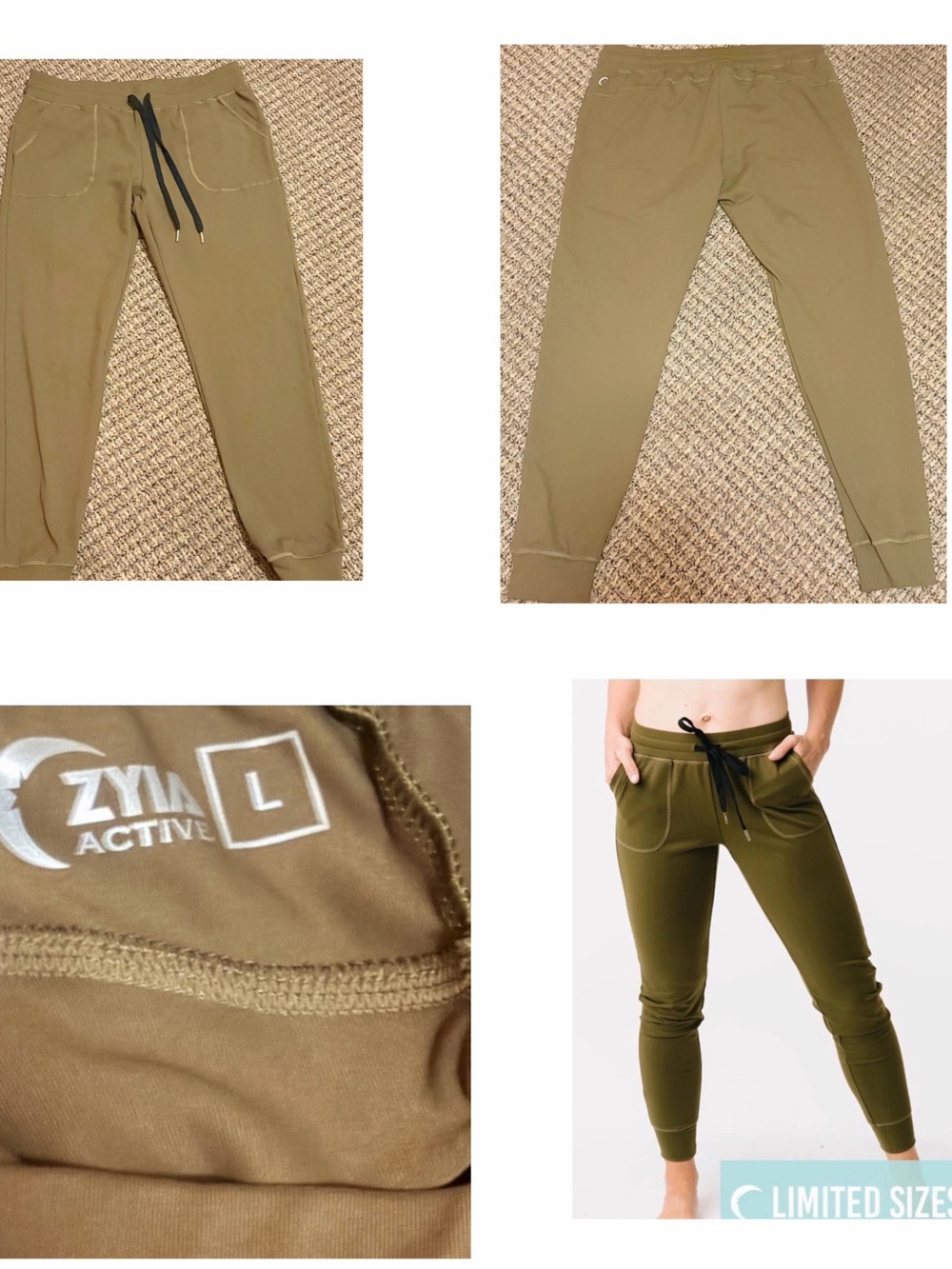 Zyia Olive Unwinds Joggers New